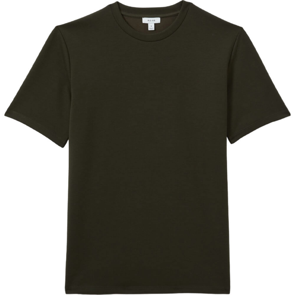 REISS BRADLEY Interlock Jersey Crew Neck Short Sleeve T Shirt